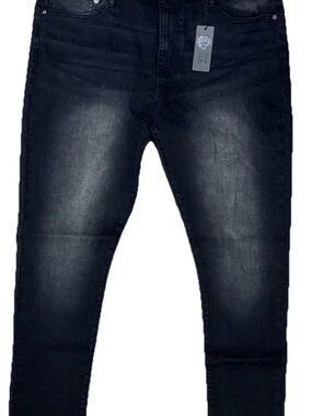 Ed Hardy Men Slim Taper Jeans Black Wash NWT 38 NWT